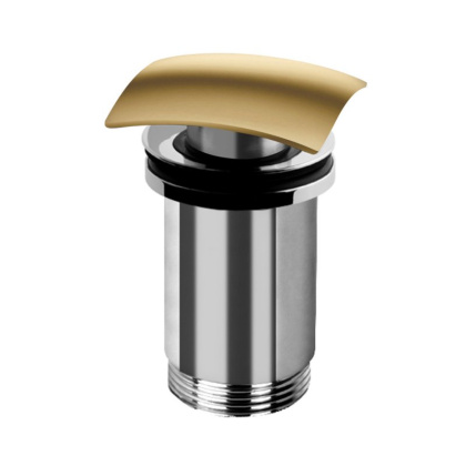 CZR-B-SCQ-01 Донный клапан с квадратной крышкой с системой "Клик-клак" с переливом, исполнение хром CZR-B-SCQ-01 Донный клапан с квадратной крышкой с системой "Клик-клак" с переливом, исполнение хром