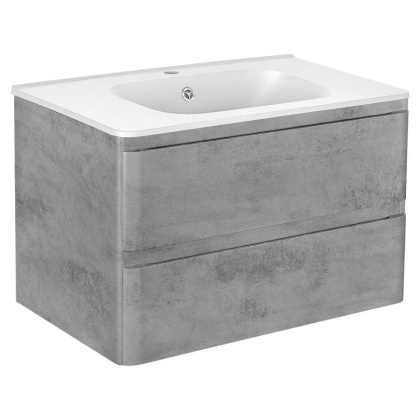 База под раковину Vico 800 подвесная, 2 выкатных ящика soft close, Beton