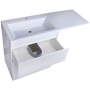 Тумба подвесная под умывальник Dallas Luxe 1300х482 правосторонняя 1 ящик (ШхГхВ) 1292х476х430