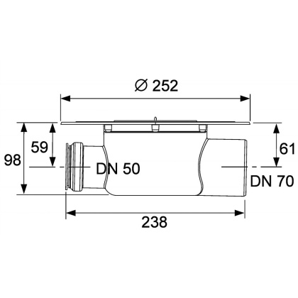 Сифон TECEdrainpoint S DN 70, с универсальным фланцем Seal System Сифон TECEdrainpoint S DN 70, с универсальным фланцем Seal System