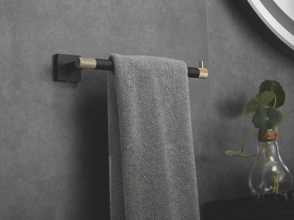 Полотенцедержатель в форме полукольца удлиненный, RG3006H Rose, Золото с черным