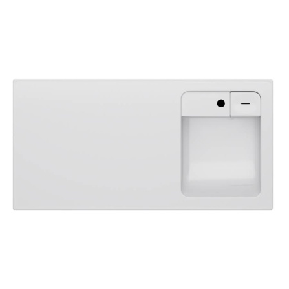 M85AWPR1001WG X-Joy, Раковина над стиральной машиной, литьевой мрамор, правая, 100 см, Белый глянец