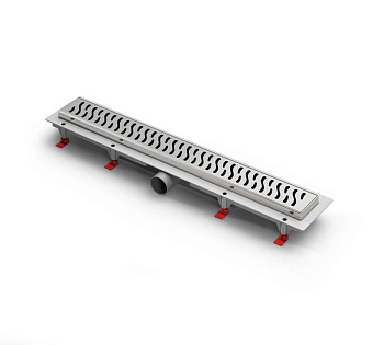 Душевой лоток 65 см Creto Zigzag CRE-650 ZN-50 с решеткой, хром