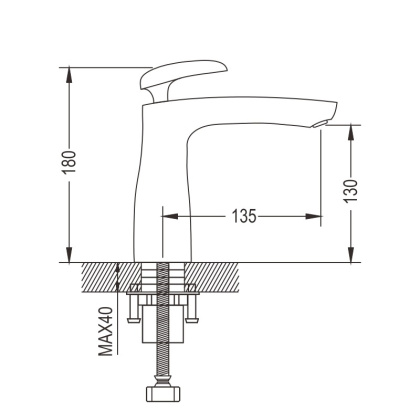 Смеситель для раковины латунь R2401H