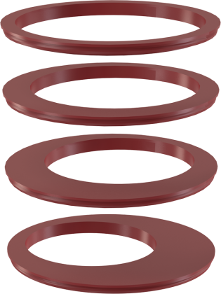 Вставка под водосточную трубу, комплект – красный Вставка под водосточную трубу, комплект – красный
