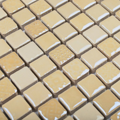 Мозаика стеклянная с камнем Sahara (чип 8*15*15) 300*300(11шт-0.99м2), м2