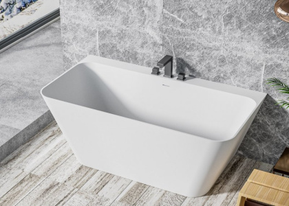 Ванна из искусственного камня Solid Surface 1700x800x600, CEZARES CZR-LINER-170-80-60-SSB