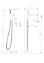 LUX-VDP-01 Напольный смеситель для ванны, хром