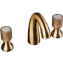 Смеситель для умывальника на 3 отв. ROYAL CRYSTAL, бронза_Комплект