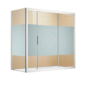 Шторка на ванну c боковой стенкой Aquanet Practic AE10-B-170H150U-CP + AE10-F-80H150U-CP