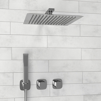 A8651.312.090.118.326.087.103  Встраиваемый комплект для душа с верхней душевой насадкой и лейкой