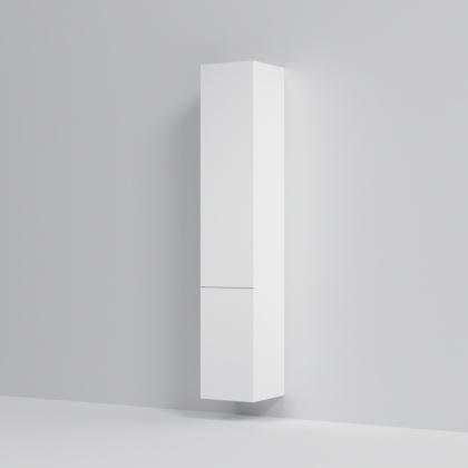 M90CHL0306WG GEM, шкаф-колонна, подвесной, левый, 30 см, двери, push-to-open, цвет: Белый, глянец