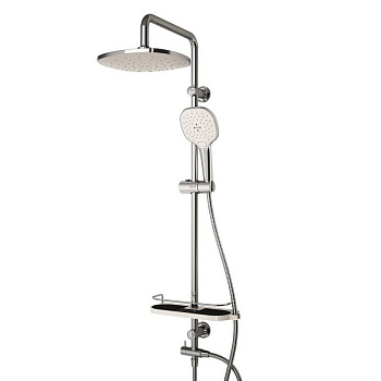 D0740000 Prime душевая система с тропическим душем, ручной душ 5 функций,  шланг 175 мм D0740000 Prime душевая система с тропическим душем, ручной душ 5 функций,  шланг 175 мм