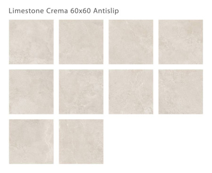Керамогранит противоскользящий LIMESTONE CREMA 60x60 ANTISLIP, Antislip 60x60