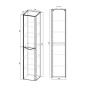 Шкаф Paola VSC-2P170VO-L подвесной, 1700*350*350, V.Oak, левый Шкаф Paola VSC-2P170VO-L подвесной, 1700*350*350, V.Oak, левый