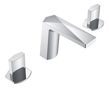 Смеситель врезной на 3отв. VENTURO черный-хром, ручка ICE Смеситель врезной на 3отв. VENTURO черный-хром, ручка ICE