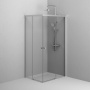 W94G-403-10080-MТ Душевое ограждение X-Joy Square Slide 100х80, мат Хром, прозрачное