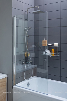 Шторка для ванны Aquanet Alfa 1 NF6211, прозрачное стекло