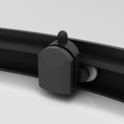 W90G-401-100BT Душевое ограждение Gem 1/4 Rond 100x100 стекло прозрачное, профиль черный матовый, бе