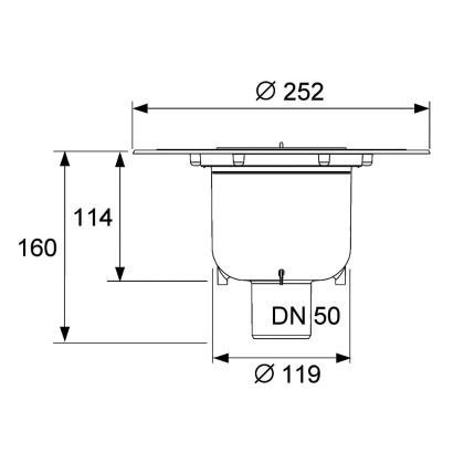 Сифон TECEdrainpoint S DN 50, вертикальный с универсальным фланцем Seal System Сифон TECEdrainpoint S DN 50, вертикальный с универсальным фланцем Seal System