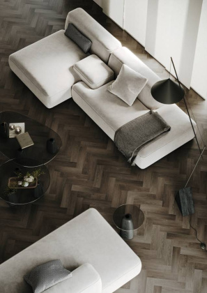 Кварцевый ламинат Fargo Herringbone Дуб Кальвадос, 44-62W921