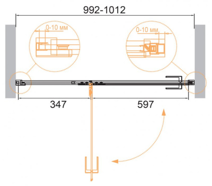 BELLAGIO-B-12-140-C-BORO Душевая дверь