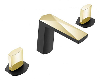 Смеситель врезной на 3отв. VENTURO черный-золото, ручка ICE Смеситель врезной на 3отв. VENTURO черный-золото, ручка ICE