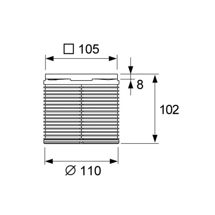 Декоративная решетка TECEdrainpoint S, 100 мм, в пластиковой рамке, с монтажным элементом