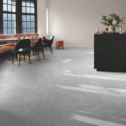 Виниловый ламинат Quick Step SPC Volcano VSPC 20251 Мрамор Светло-серый