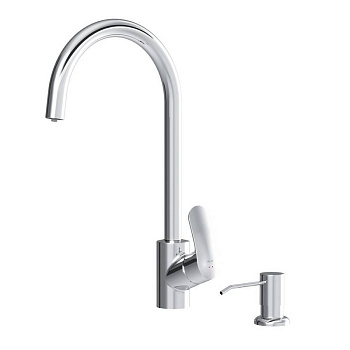 F8007T00 Like, набор 3в1: Смеситель Для кухни с каналом для питьевой воды, фильтр, диспенсер, Хром,