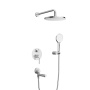 RELAX-VDSET-01 Душевой комплект встраиваемый с изливом (смеситель встраиваемый, верхний душ, ручной душ со шлангом, штуцер с держателем), хром RELAX-VDSET-01 Душевой комплект встраиваемый с изливом (смеситель встраиваемый, верхний душ, ручной душ со шлангом, штуцер с держателем), хром