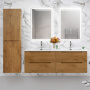 Керамическая раковина с двумя чашами BelBagno BB-8099-120-2 Керамическая раковина с двумя чашами BelBagno BB-8099-120-2