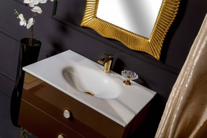 Тумба 100см*43,5 DARK BROWN (керам.моноблок) 830-100-DB Boheme Тумба 100см*43,5 DARK BROWN (керам.моноблок) 830-100-DB Boheme