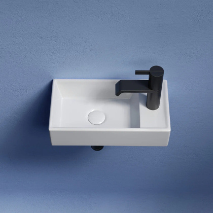 Умывальник подвесной прямоугольный (чаша слева, отверстие под смеситель справа) Element 407*217*100 Умывальник подвесной прямоугольный (чаша слева, отверстие под смеситель справа) Element 407*217*100