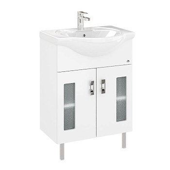 Тумба Onika Кристалл 60 напольная, белая (ум. Байкал 60) Тумба Onika Кристалл 60 напольная, белая (ум. Байкал 60)