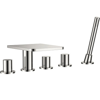 CASCADO-F-BVD5-01 Смеситель на борт ванны с ручным выдвижным душем