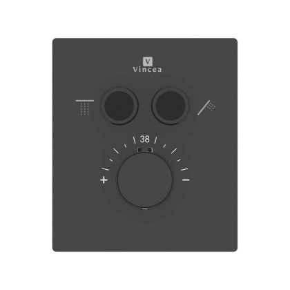 Встраиваемый смеситель для душа VSCV-321T-MMB двухфункциональный, термостатический, черный Встраиваемый смеситель для душа VSCV-321T-MMB двухфункциональный, термостатический, черный