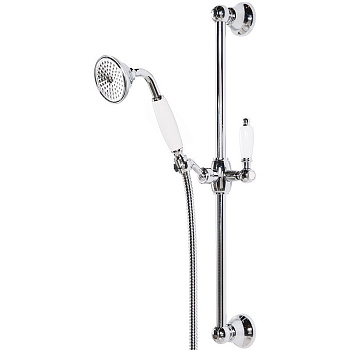 CZR-U-S-01-Bi Душевая штанга для ручного душа, ручка белая, исполнение хром CZR-U-S-01-Bi Душевая штанга для ручного душа, ручка белая, исполнение хром