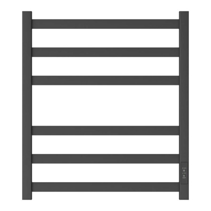 Полотенцесушитель электрический Point Меркурий PN83856B П6 500x600, диммер справа, черный