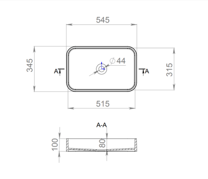 Раковина Salini CALLISTA 104 1101204SMRH S-Stone покраска по RAL снаружи, накладная, матовая Раковина Salini CALLISTA 104 1101204SMRH S-Stone покраска по RAL снаружи, накладная, матовая