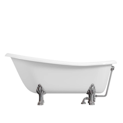 Ванна из литьевого мрамора 170х80 см Creto Corsica 24-1112 с хромированными ножками