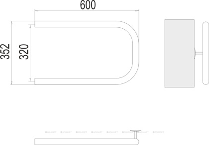 Полотенцесушитель Terminus П-образный 1" 320х600