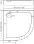 Душевой поддон акриловый Creto Roma 800х800 8-1001