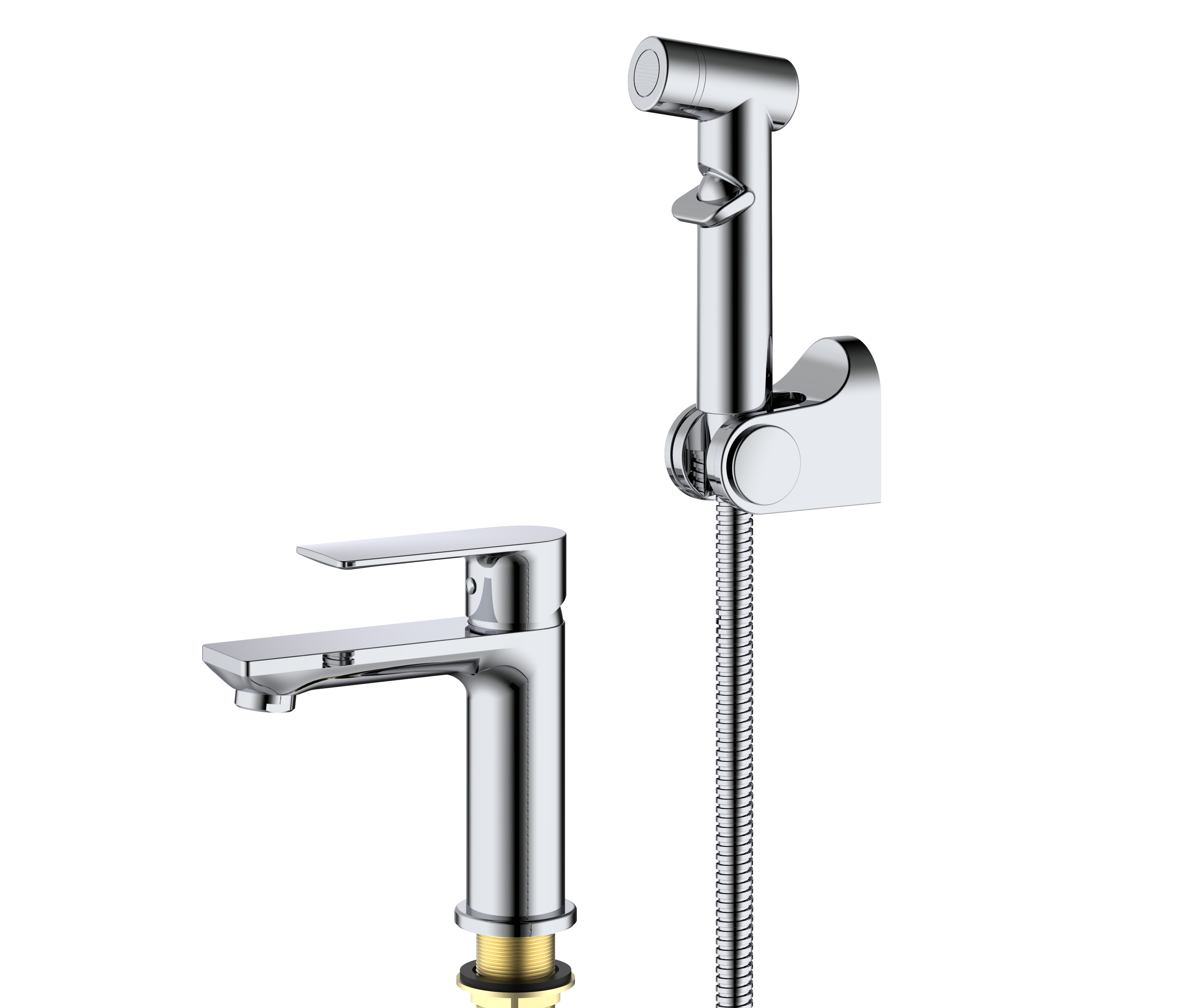 Смеситель Splenka с гигиеническим душем для умывальника  S05.12 Смеситель Splenka с гигиеническим душем для умывальника  S05.12