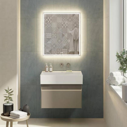 Тумба LOGICA подвесная 2 ящика 70 см, песчаный