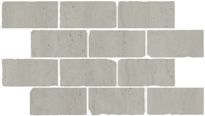 Бордюр Сан-Марко мозаичный серый светлый матовый обрезной 46,5x26,5x0,9