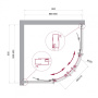 Душевой уголок BelBagno UNO-195-R-2-90-P-Cr Душевой уголок BelBagno UNO-195-R-2-90-P-Cr