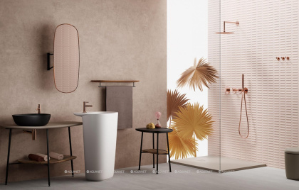 Смеситель Origin для раковины, средний, медь