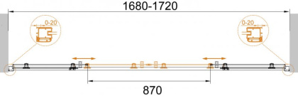 ANIMA-W-BF-2-160-C-Cr Душевая дверь