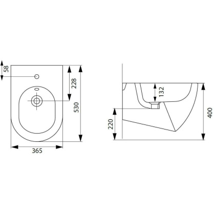 Биде подвесное Allen Brau Reality 4.32008.AN антрацит Биде подвесное Allen Brau Reality 4.32008.AN антрацит